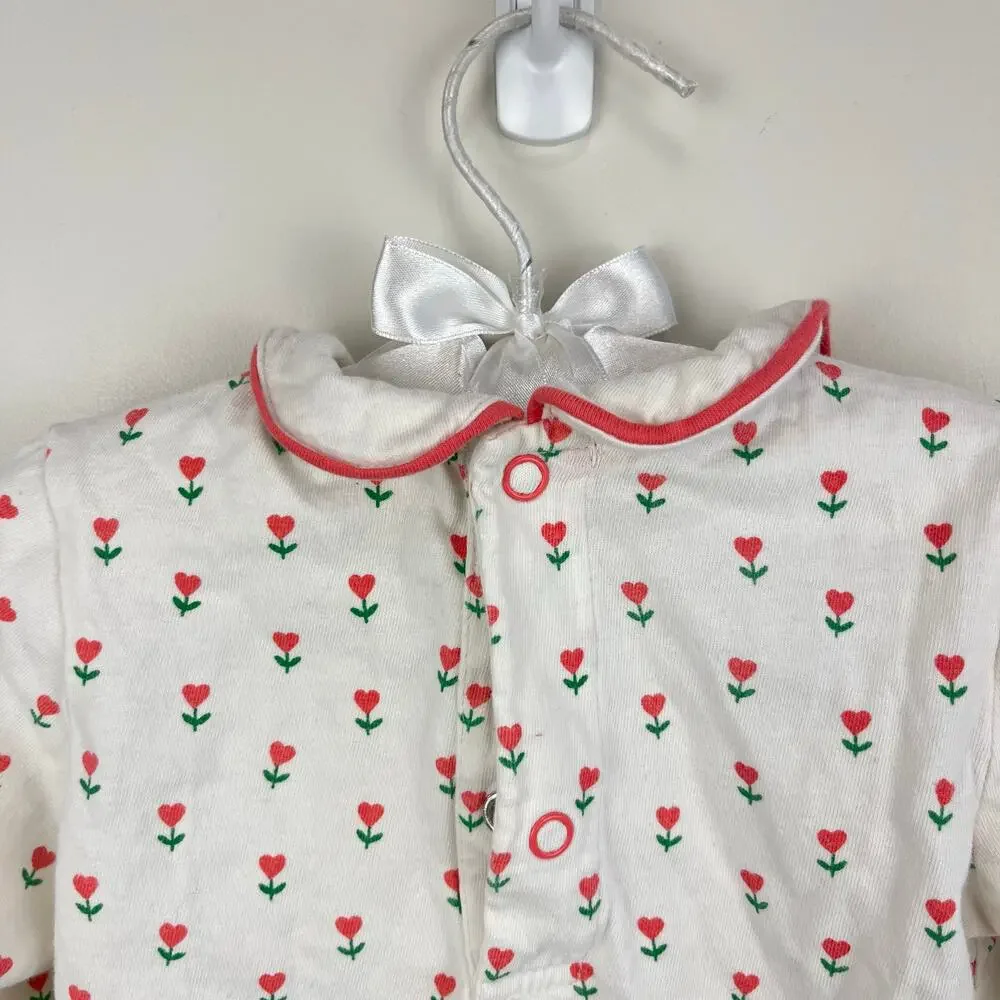 Mini Boden Heart Flowers Blouse 12-18 Months